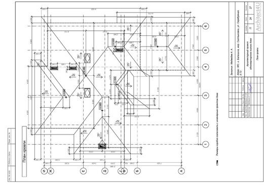 план кровли
